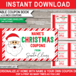 Christmas Coupon Book & Envelope (From Santa)   Red & Green Pertaining To Christmas Coupon Template