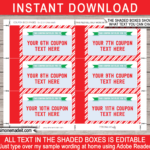 Christmas Coupon Book Throughout Christmas Coupon Book Template