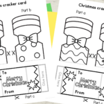 Christmas Cracker Foldout Cards To Colour, Make And Write Within Christmas Cracker Card Template