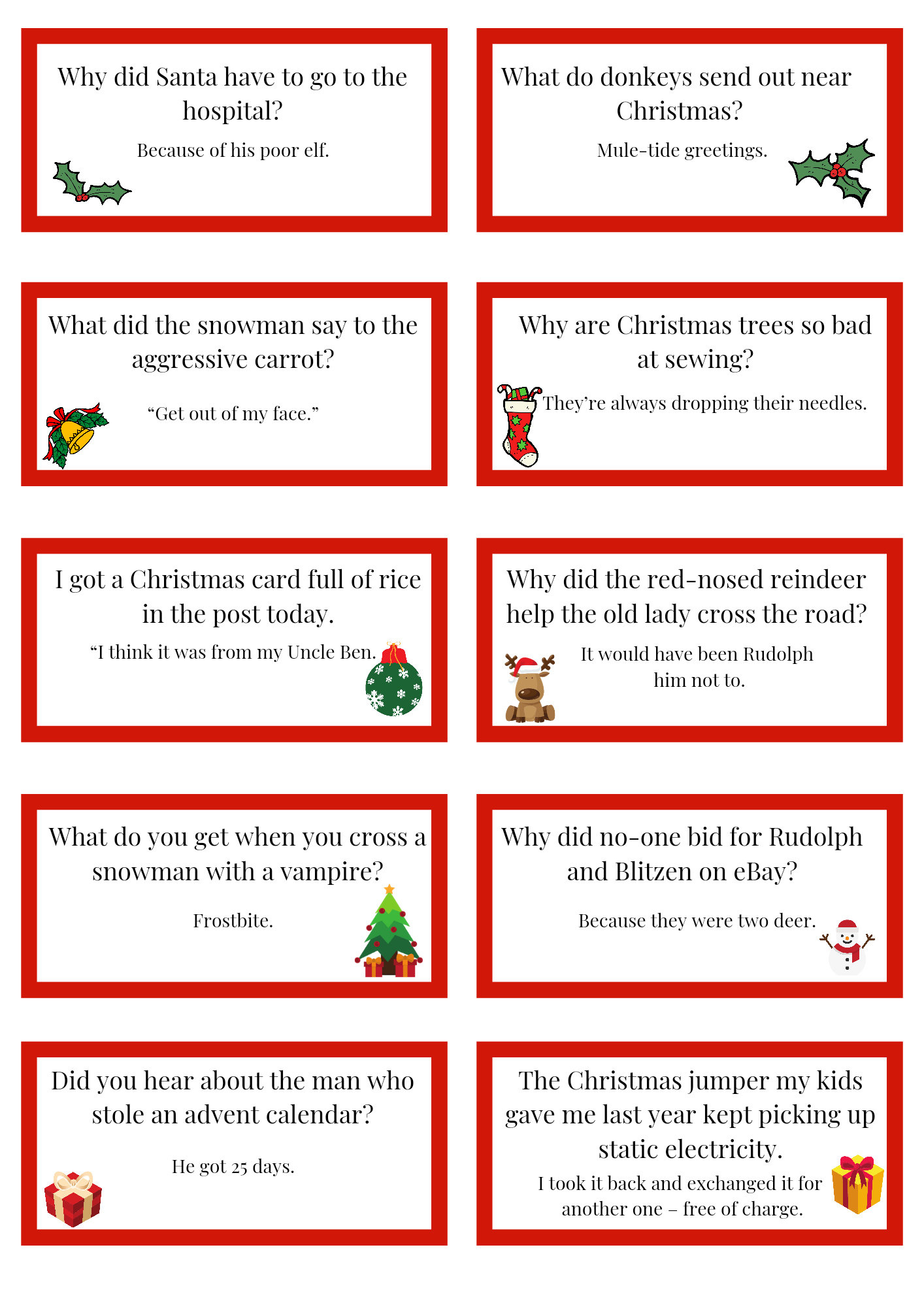 Christmas Cracker Jokes And Bucket List - Digital Download - Etsy intended for Christmas Cracker Joke Template
