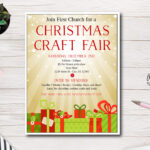 Christmas Craft Fair Flyer Template | Holiday Fair | Pta, Pto Throughout Christmas Craft Fair Poster Template