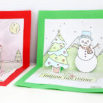 Christmas Craft   Summer And Winter Pop Up Card Templates | Teach Intended For Christmas Card Template Craft