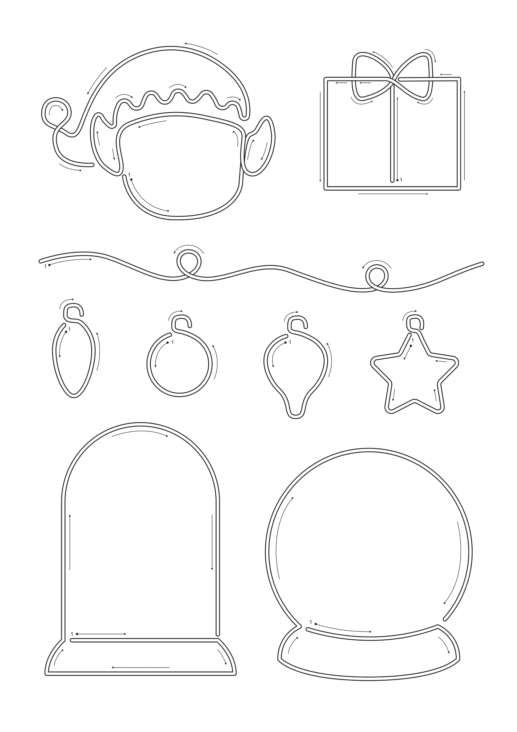 Christmas Craft Wire Templates Downloads | Hunkydory Crafts with Christmas Arts and Crafts Template