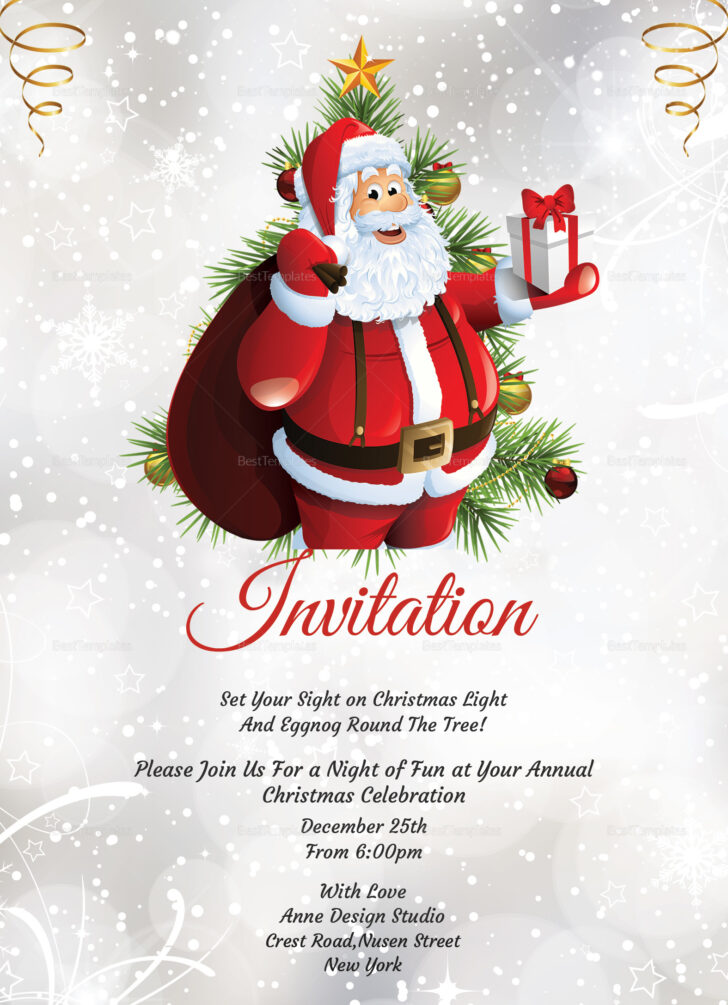 Christmas Dinner Party Invitations Template Christmas Dinner Party Invitations Template