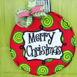 Christmas Diy Door Hanger Roundup   Southern Adoornments Decor Within Christmas Door Hanger Template
