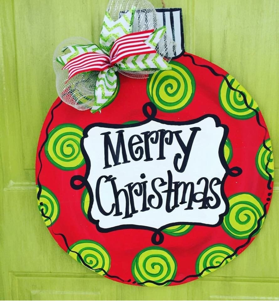 Christmas Diy Door Hanger Roundup - Southern Adoornments Decor within Christmas Door Hanger Template