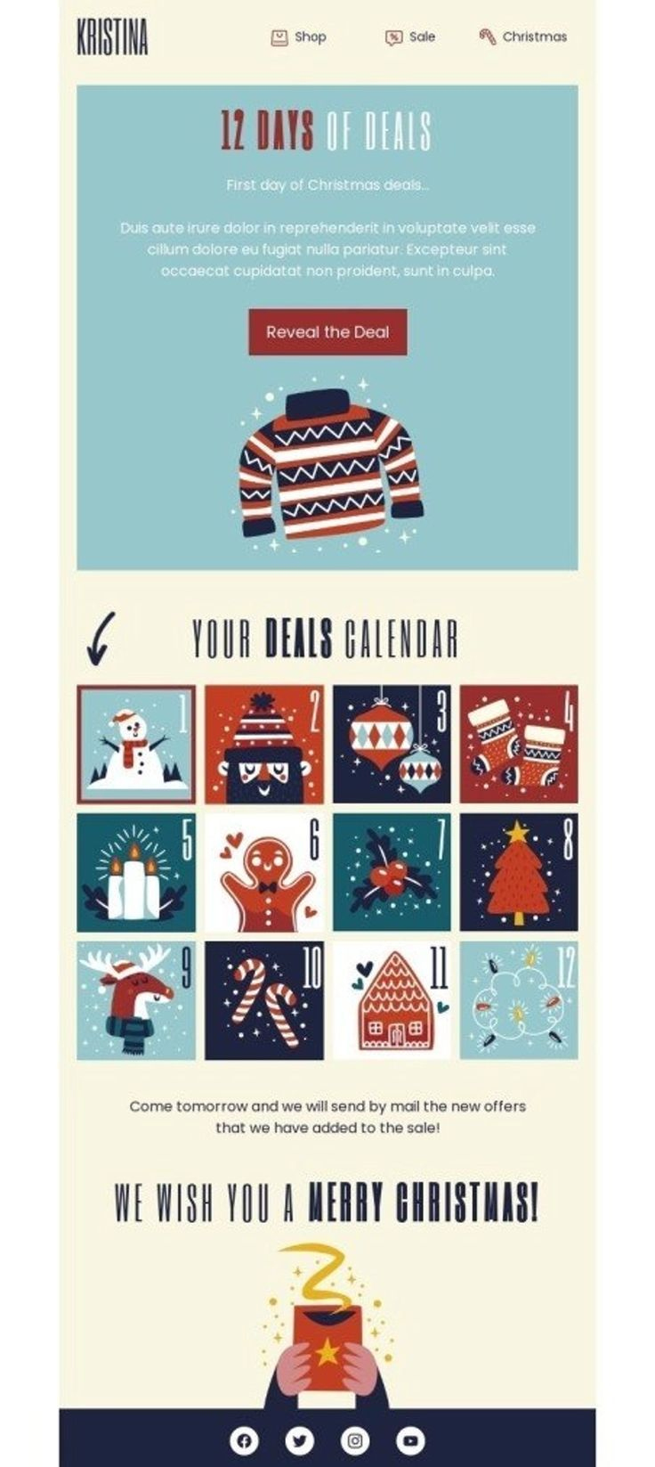 Christmas Email Design 🎄 | Email Template | Newsletter Design regarding 12 Days Of Christmas Email Template