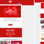 Christmas Email Templates | Christmas Responsive Html Email Template|  Christmas Newsletter Throughout Christmas Email Newsletter Template