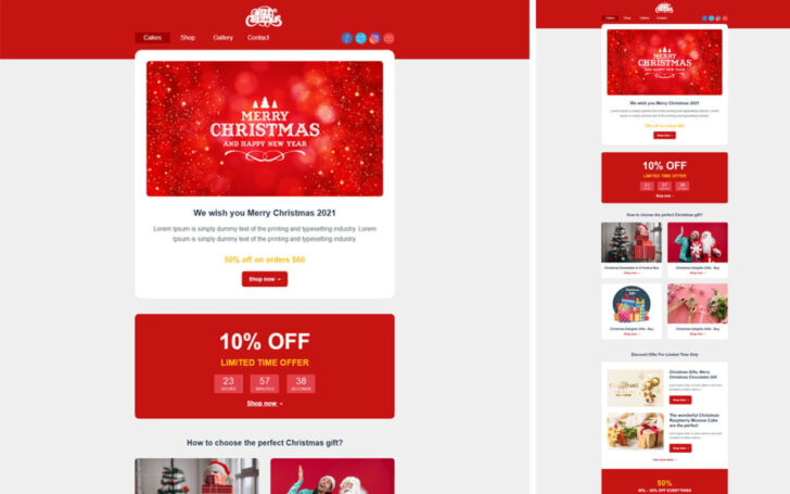 Christmas Email Newsletter Template Christmas Email Newsletter Template