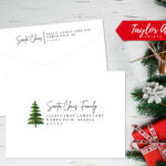 Christmas Envelope Address Template Editable Printable Classic With Regard To Christmas Card Envelope Address Template
