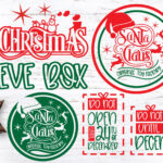 Christmas Eve Box Set   From Santa   Cut Files   Sublimation In Christmas Eve Box Template