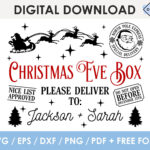 Christmas Eve Box Svg, Editable, Christmas Eve Crate Svg, Diy Within Christmas Eve Box Template