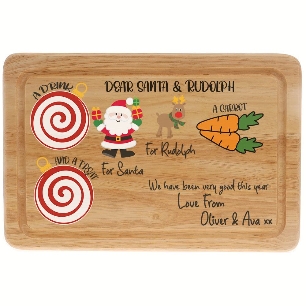 Christmas Eve Santa And Rudolph Treat Plate - Ellie Charles within Christmas Eve Plate Template