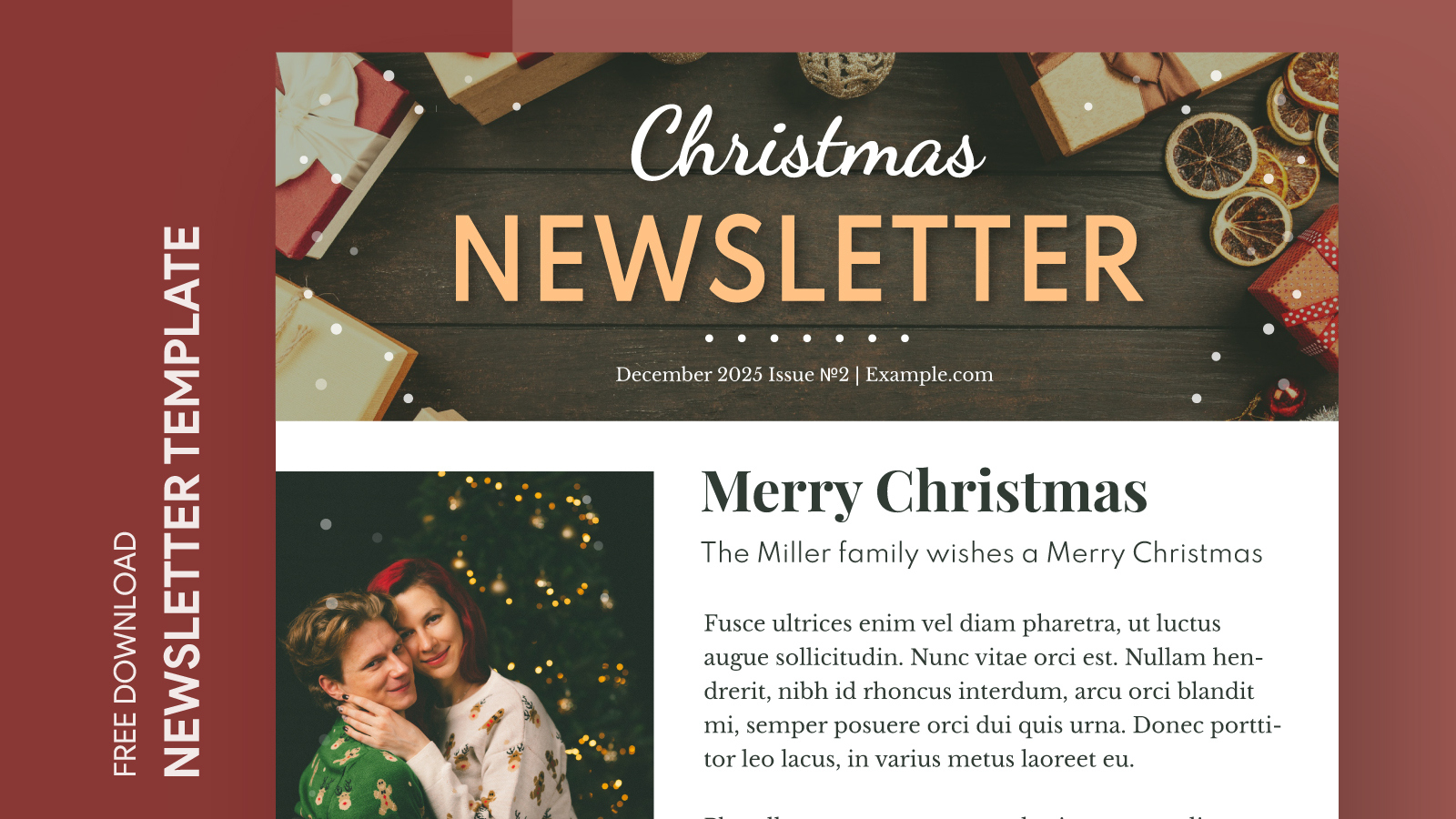 Christmas Family Newsletter Free Google Docs Template - Gdoc.io with Christmas Family Newsletter Template Free