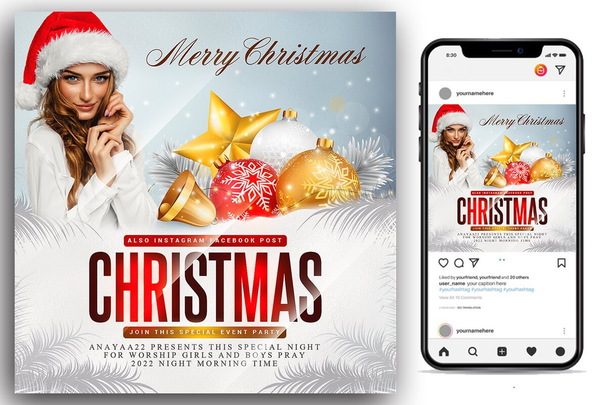 Christmas Flyer Psd Template – Free Design Resources for Christmas Flyer Template Psd