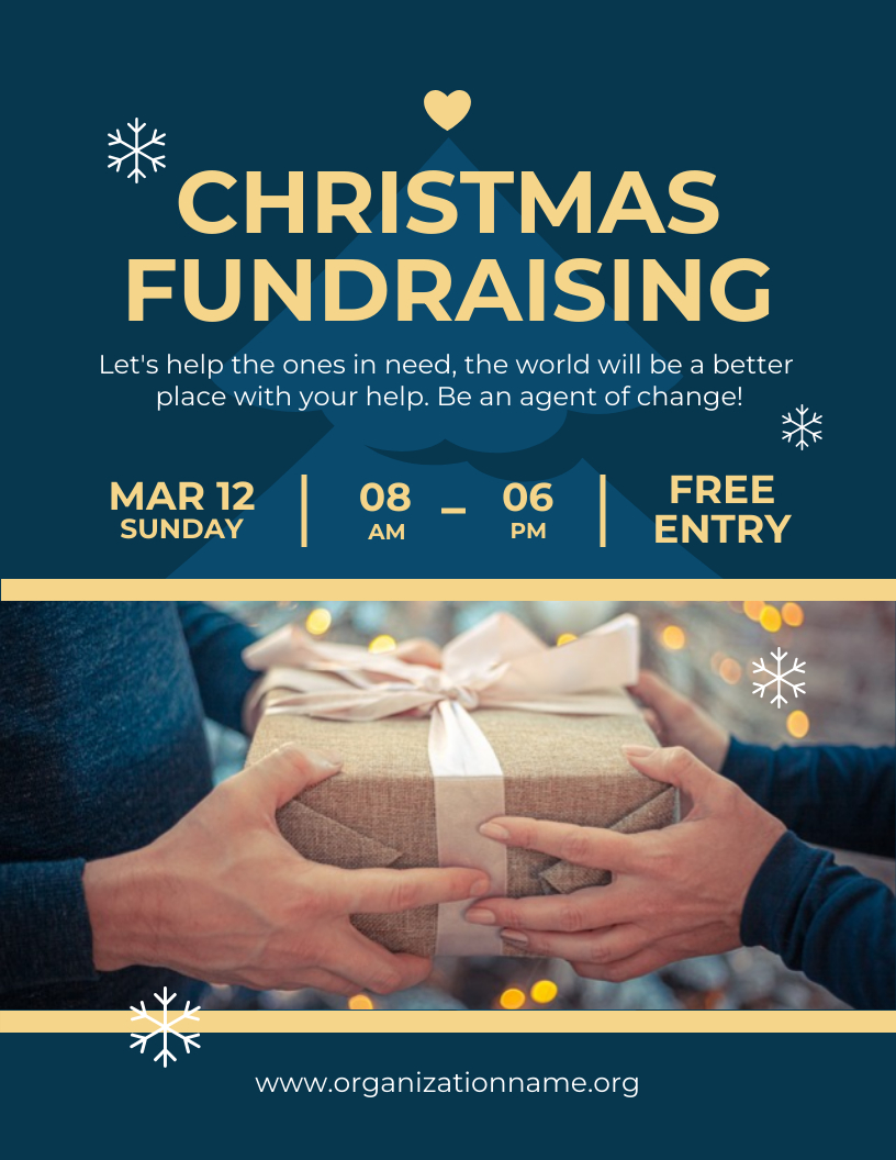 Christmas Fundraiser Poster Flyer Template - Venngage with regard to Christmas Fundraiser Flyer Template