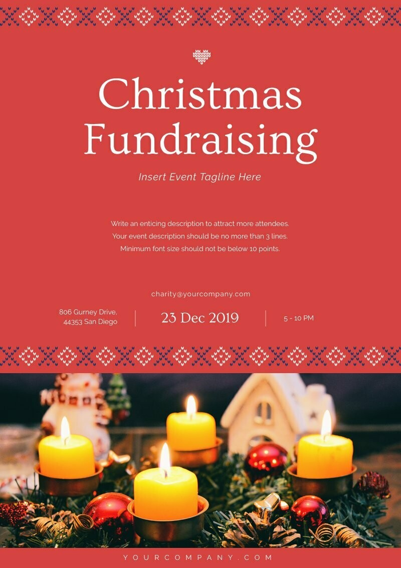 Christmas Fundraising | Free Cards Template - Piktochart inside Christmas Donation Flyer Template