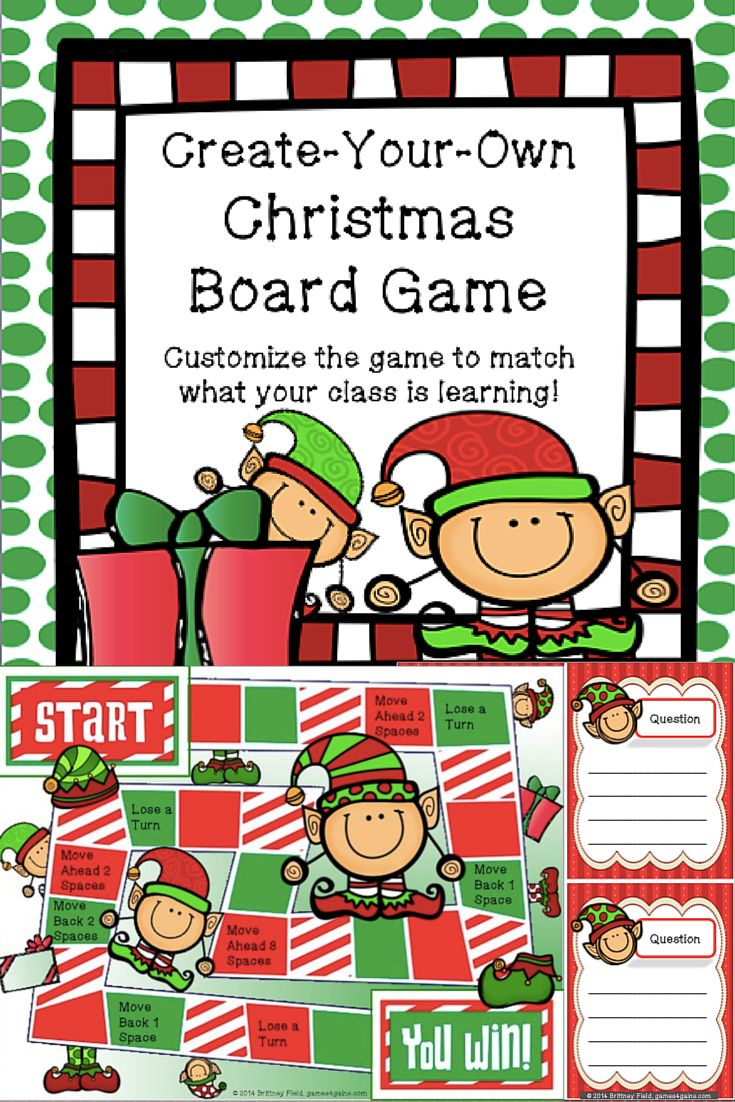 Christmas Game: Customizable Christmas Activity inside Christmas Game Board Template