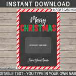 Christmas Gift Card Holder For Christmas Gift Card Holder Template