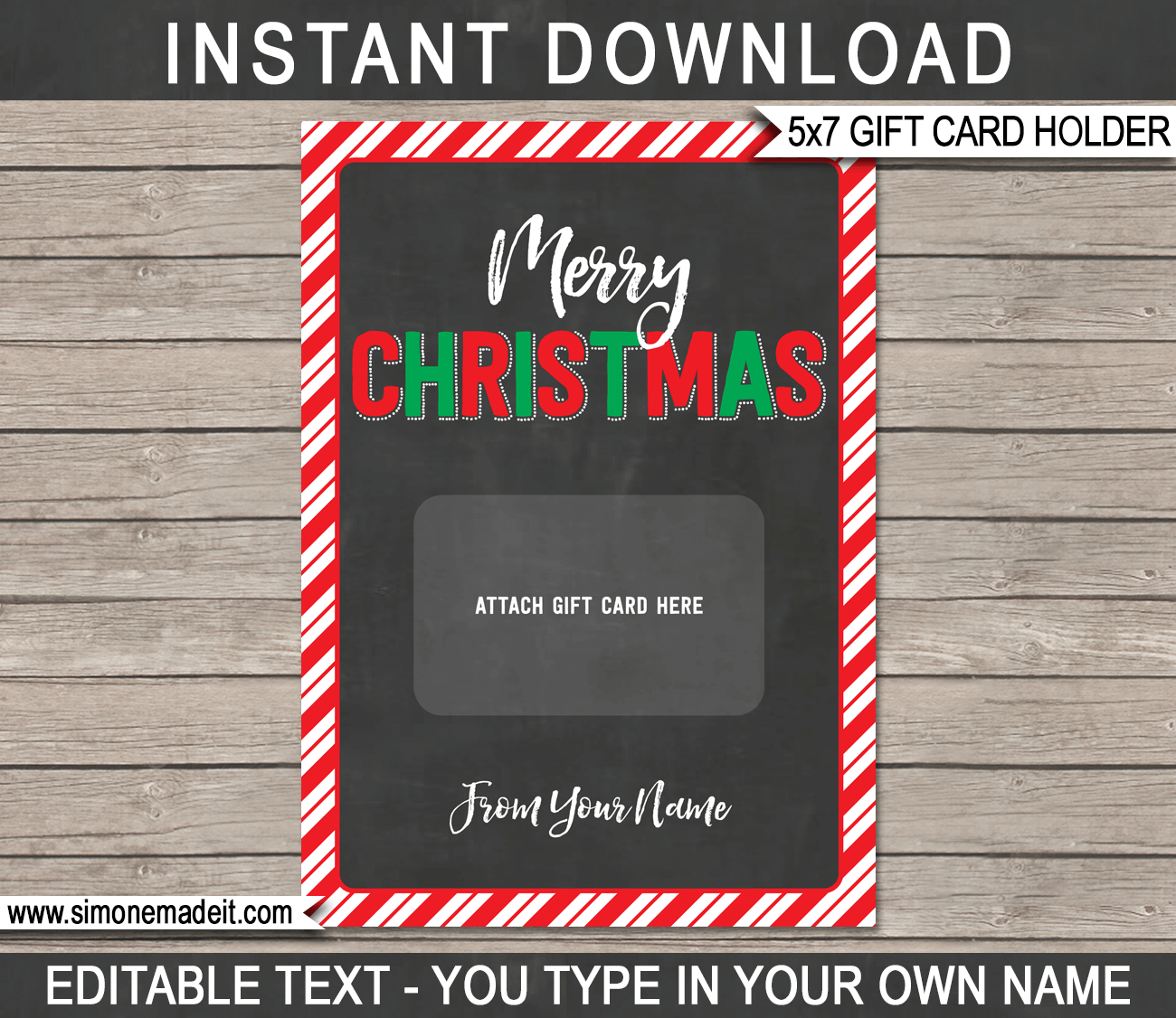 Christmas Gift Card Holder for Christmas Gift Card Holder Template