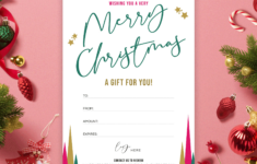 Christmas Gift Certificate Template: Customizable Holiday Gift Card within Christmas Gift Template