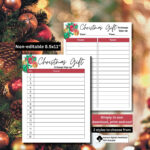Christmas Gift Exchange Sign Up Sheet | Gift Exchange Sign Up Pertaining To Christmas Gift Exchange Sign Up Sheet Template