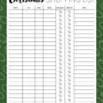 Christmas Gift List Templates   20 Free Pages | Printabulls Regarding Christmas Gift Shopping List Template
