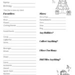 Christmas Gift Questionnaire For Family   Shop On Pinterest Within Christmas Gift Questionnaire Template