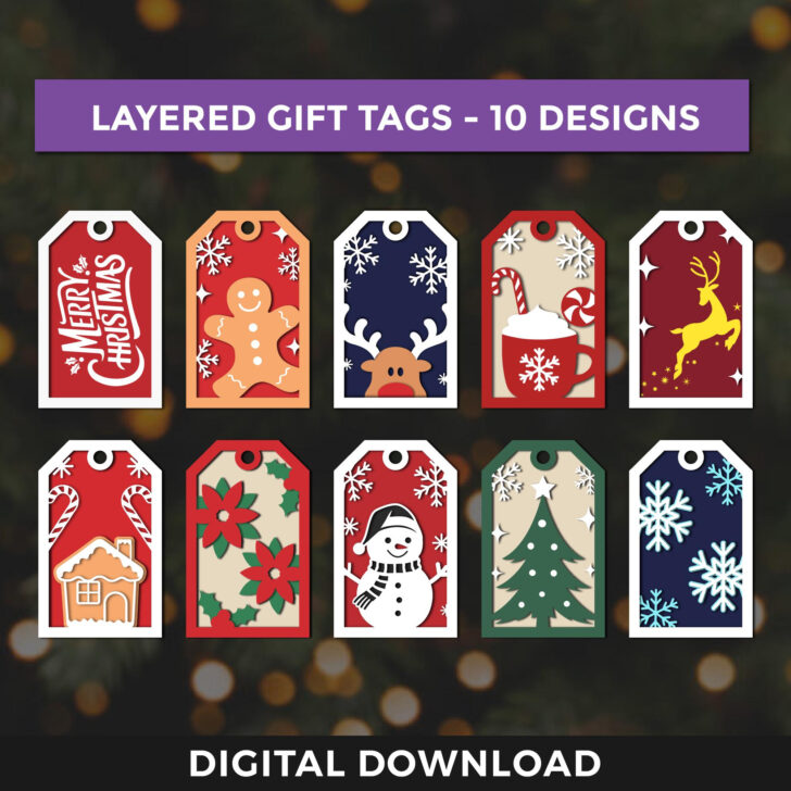 Christmas Gift Tag Template Cricut Christmas Gift Tag Template Cricut