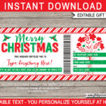 Christmas Gift Voucher Template   Flowers Regarding Christmas Coupon Gift Template