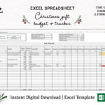 Christmas Gifts Tracker Excel Sheet | Digitaler Download Excel With Regard To Christmas Gift Tracker Template