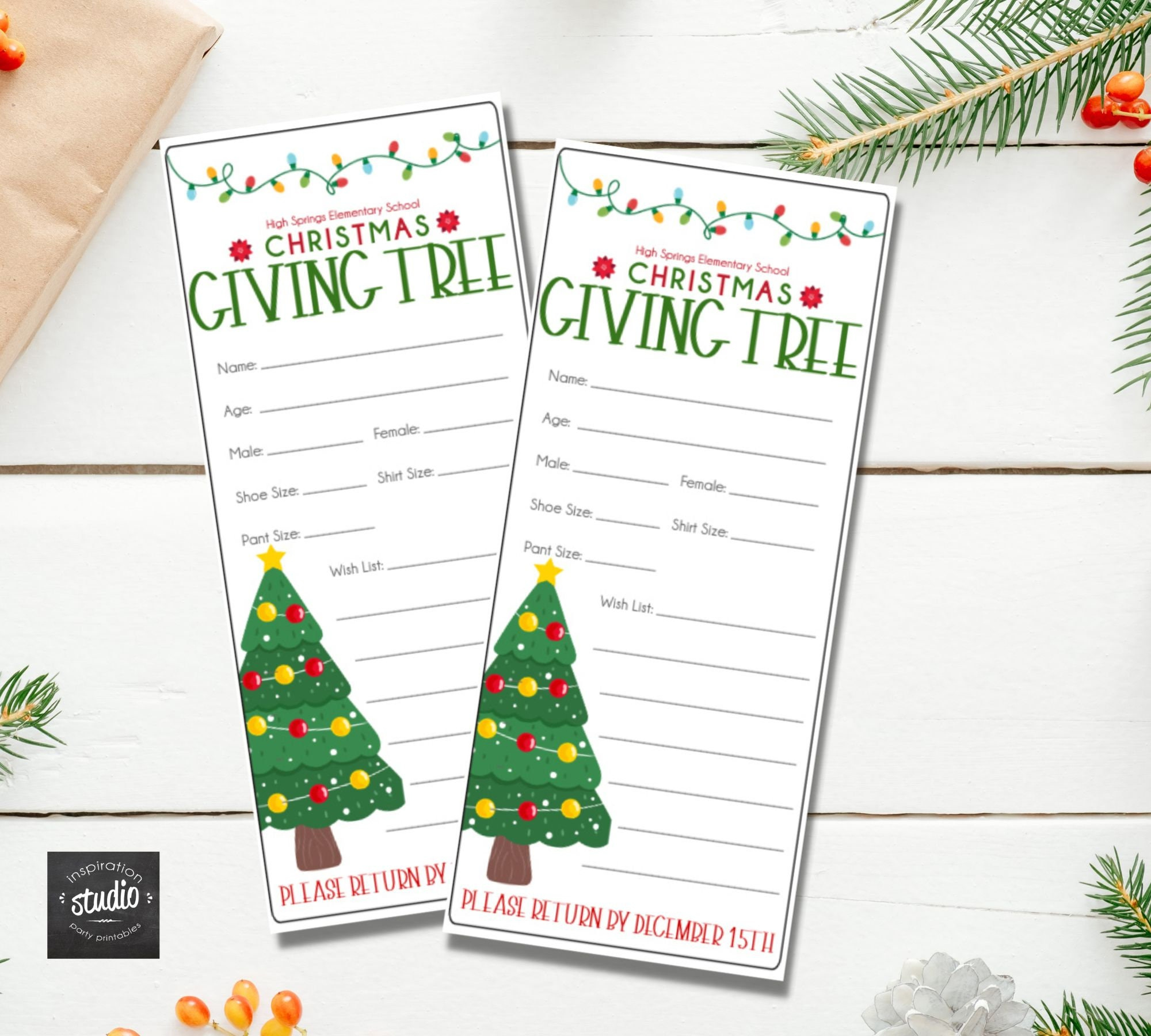 Christmas Giving Tree Tags Template, Toy Drive, Giving Tree Forms throughout Christmas Giving Tree Tag Template