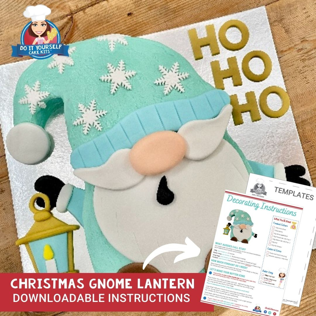 Christmas Gnome Cake | Printable Template Tutorial | With Lantern with regard to Christmas Cake Template Printable