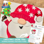 Christmas Gnome Cake | Printable Template Tutorial | With Tree In Christmas Cake Template Printable