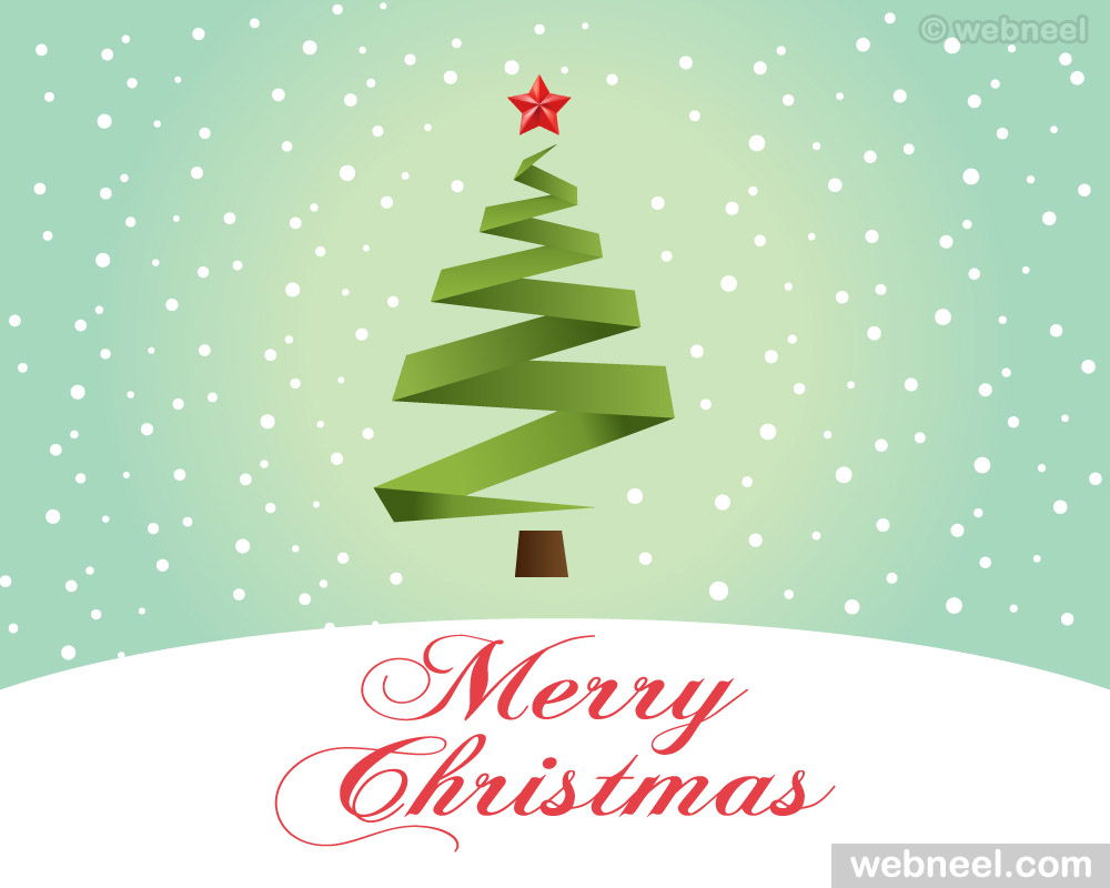 Christmas Greeting Card Design Free Vector - intended for Christmas Card Vector Template