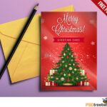 Christmas Greeting Card Free Psd | Psdfreebies For Christmas Card Template Free Psd