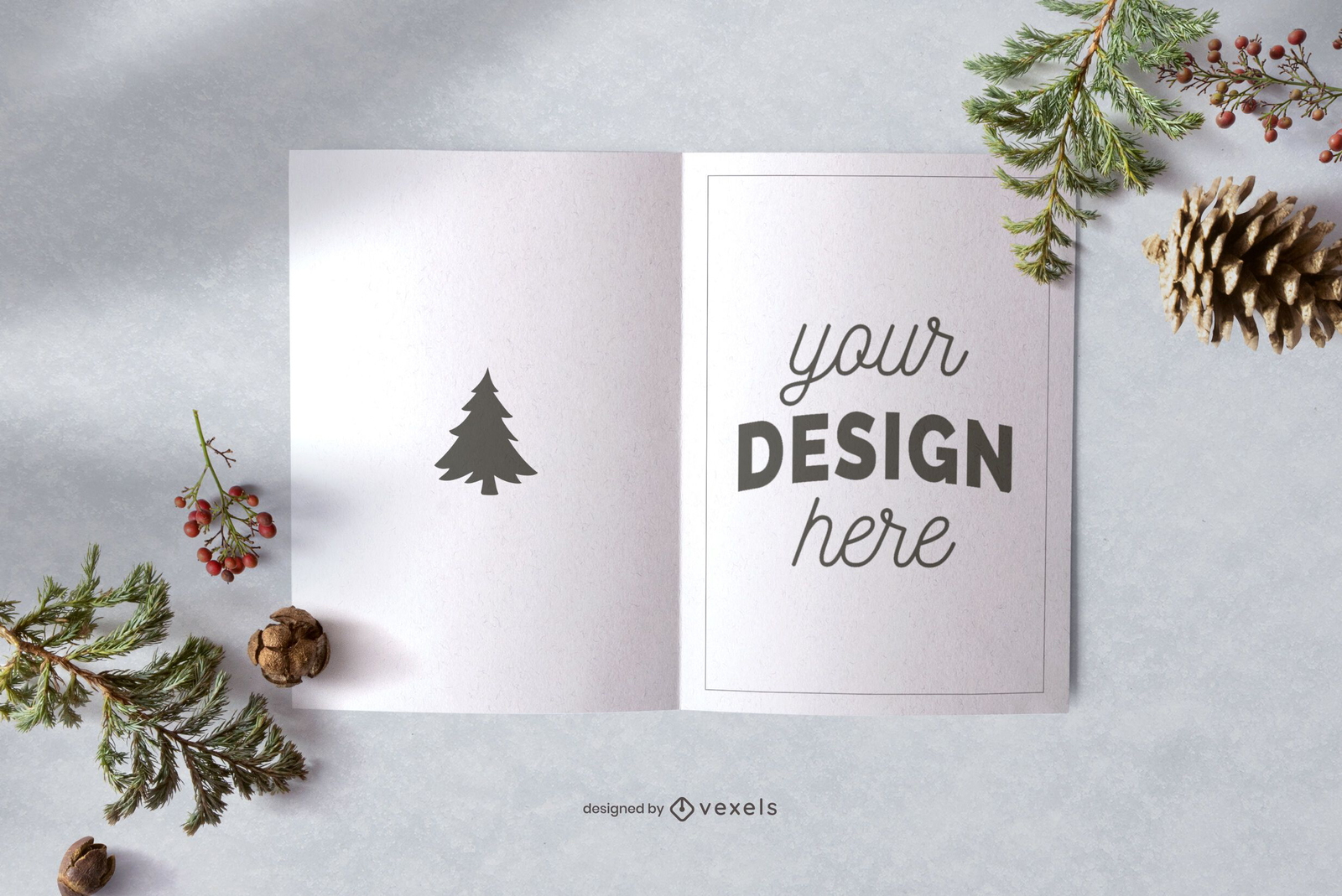 Christmas Greeting Card Mockup Design Psd Editable Template for Christmas Card Template Psd