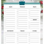 Christmas Grocery List Template   Etsy Uk With Christmas Grocery Shopping List Template