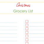 Christmas Grocery List Template | For Holiday Organization Binder Throughout Christmas Grocery Shopping List Template