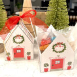 Christmas House Gift Box Template, Printable Holiday Treat Box Within Christmas House Box Template