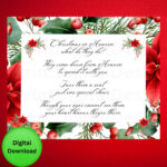 Christmas In Heaven Poem: Remembrance Memorial Print (Pdf With Regard To Christmas In Heaven Template