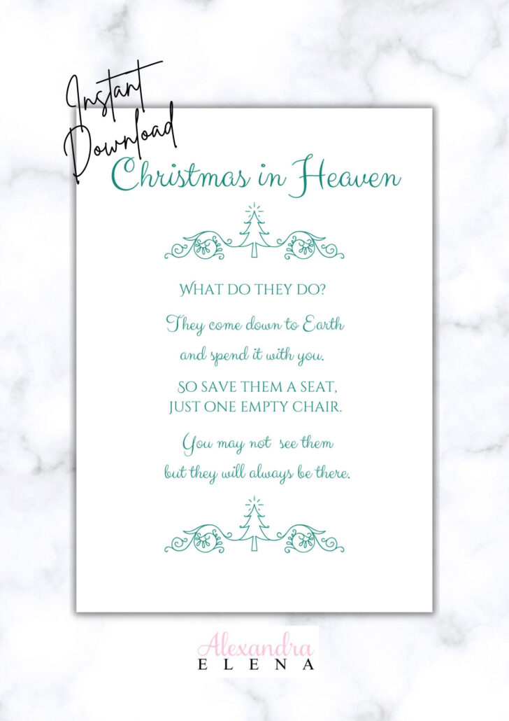 Christmas in Heaven Template Christmas in Heaven Template