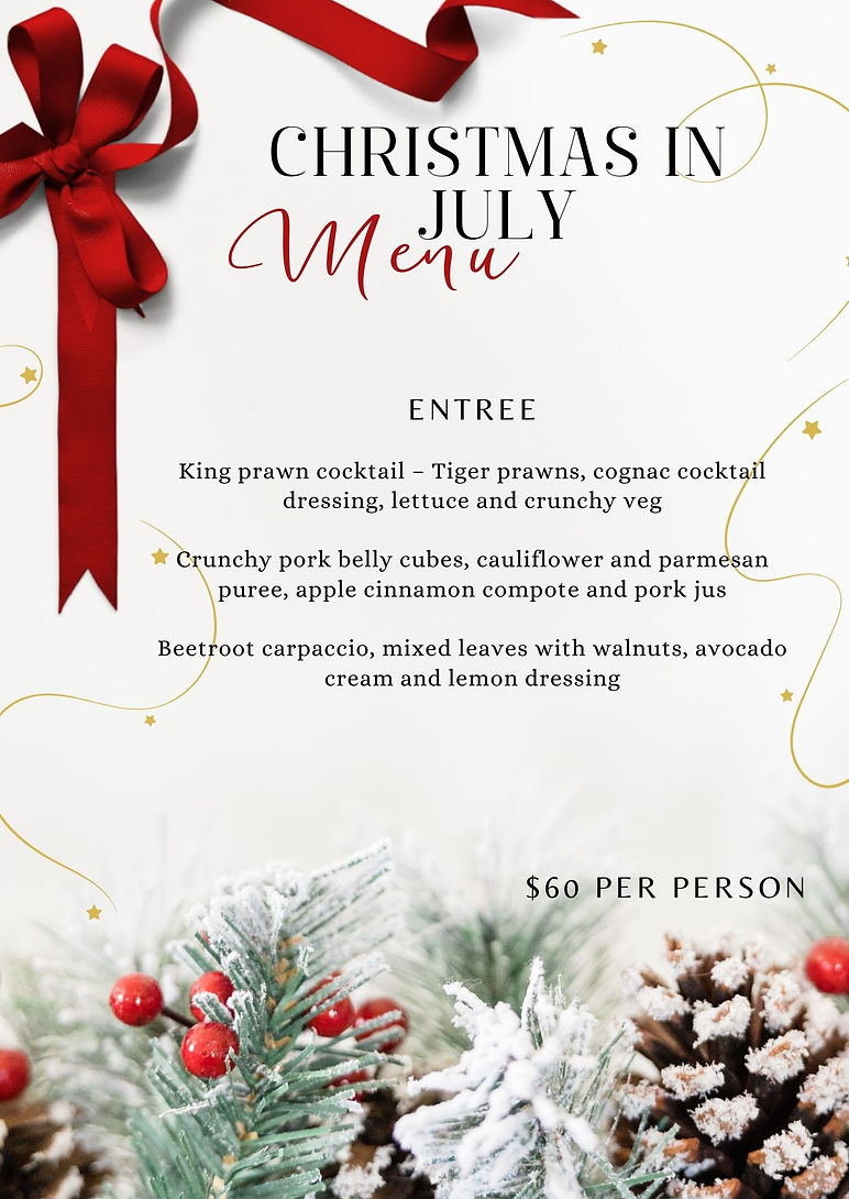 Christmas In July 2024 for Christmas in July Menu Template
