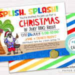 Christmas In July Bbq Invitation: Editable Party Template (Instant For Christmas In July Card Template