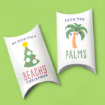 Christmas In July Pillow Boxes   Free Printable Download Inside Christmas In July Template Free