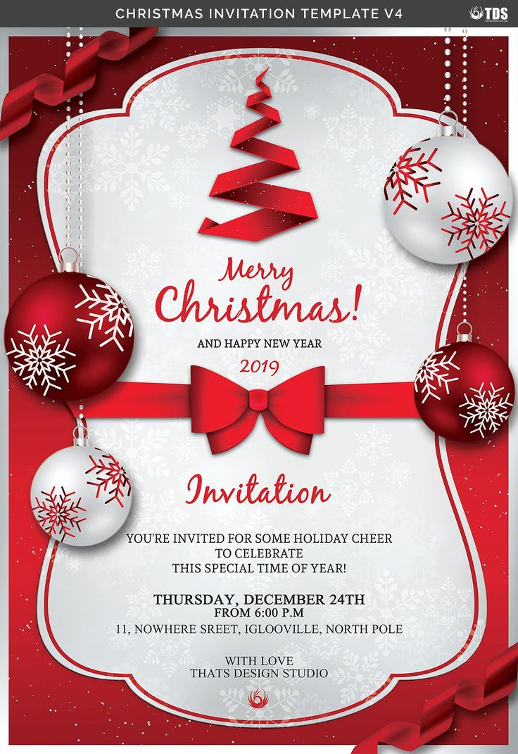 Christmas Invitation Template V4 in Christmas Day Invitation Template