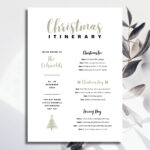 Christmas Itinerary Template, Christmas Eve, Christmas Day, Boxing Throughout Christmas Day Itinerary Template