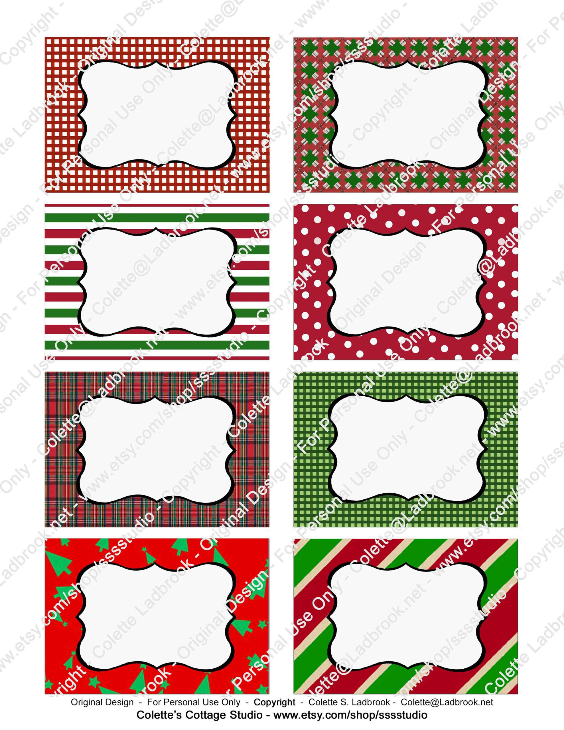 Christmas Labels, Custom Printable, Holiday Name Tags, Food Labels with regard to Blank Christmas Label Template