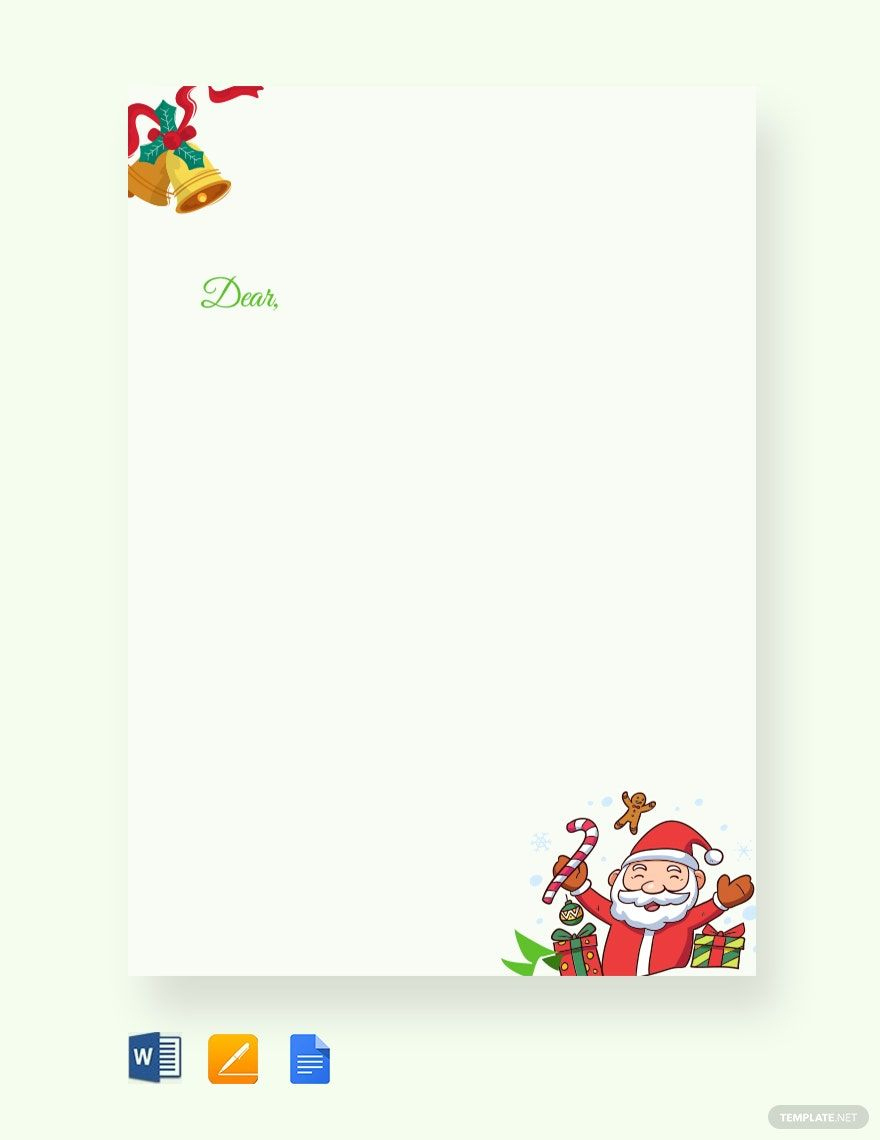 Christmas Letter In Pages, Word, Google Docs, Pdf - Download inside Apple Pages Christmas Letter Template