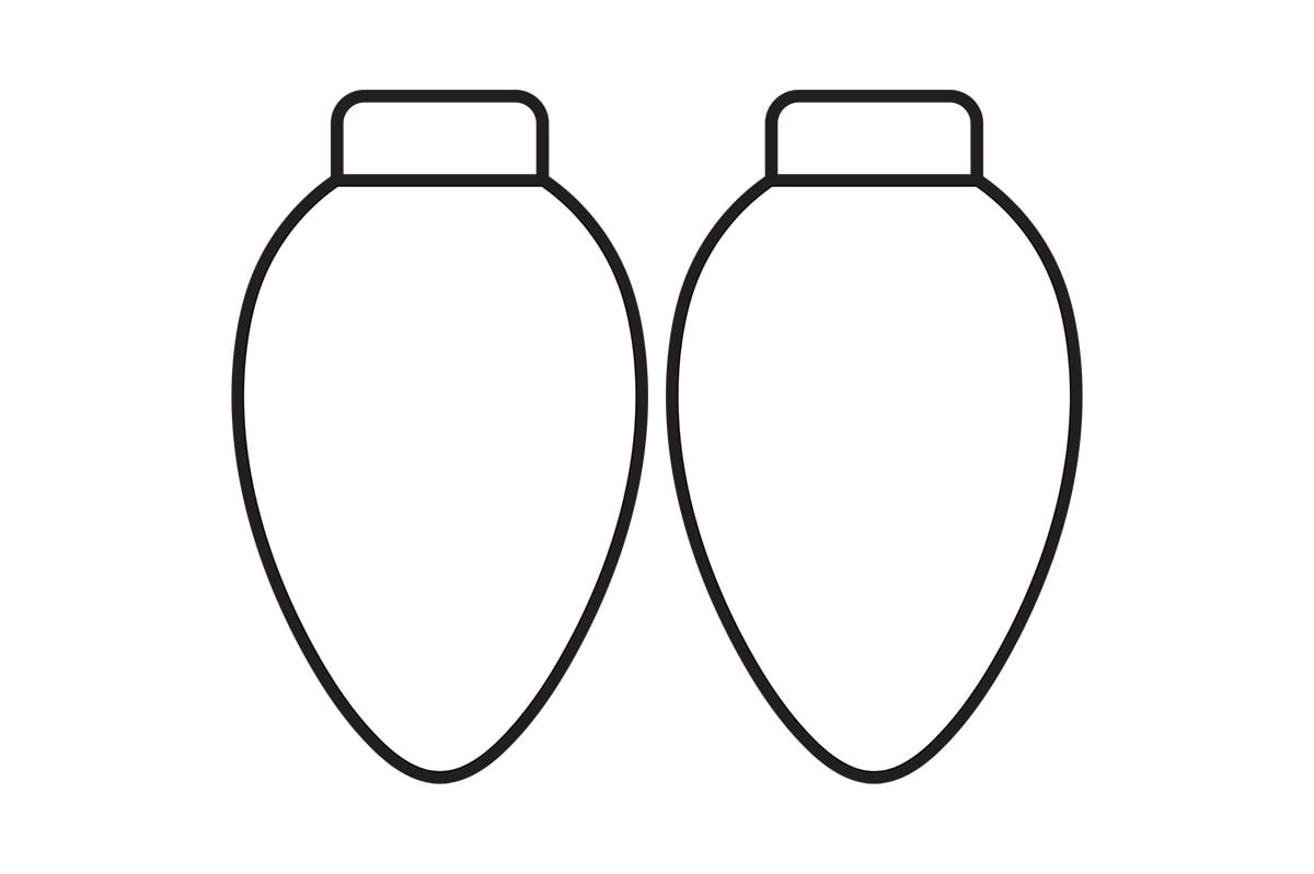 Christmas Light Template (Free Printables) - The Best Ideas For Kids for Christmas Bulb Template Free